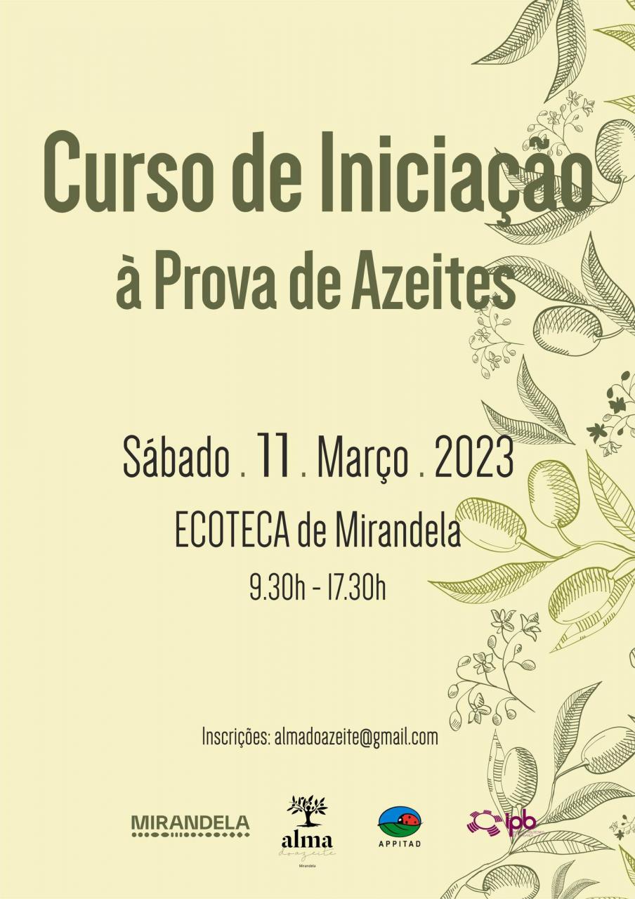 Agenda | Curso de Iniciação à Prova de Azeites - Ecoteca de Mirandela