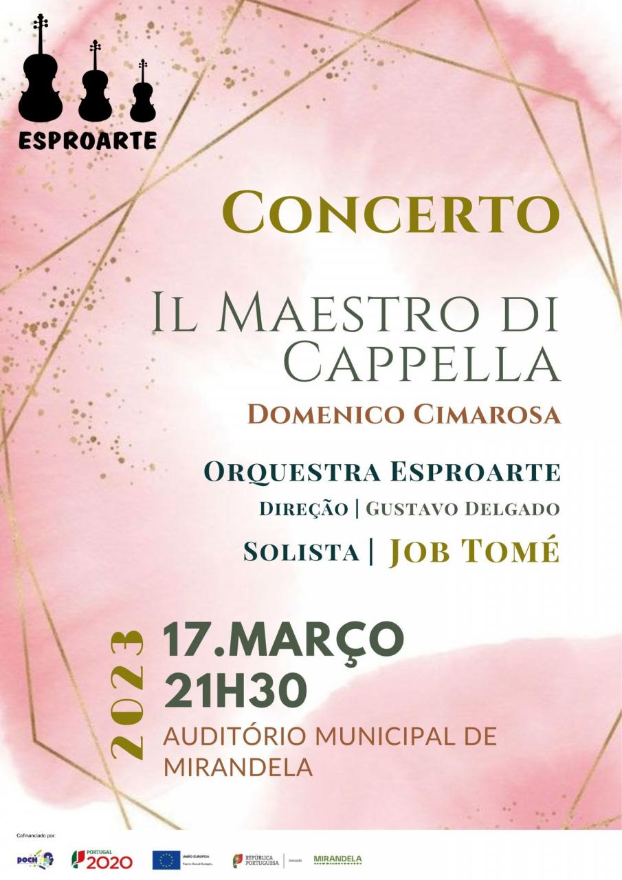 Agenda | Orquestra ESPROARTE convida o barítono Job Tomé num concerto dedicado à obra Doménico Cimarosa.