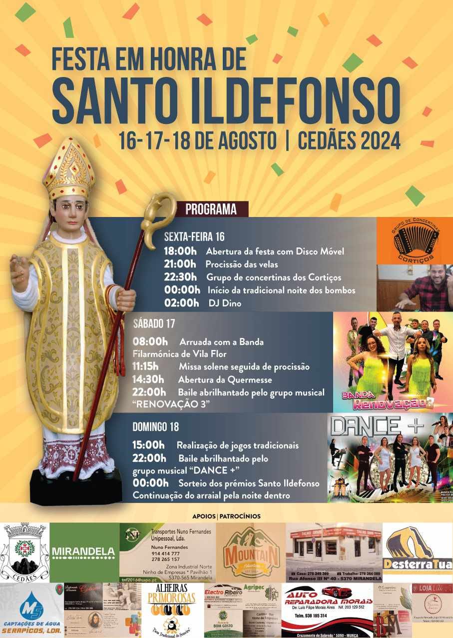 Festa em Honra de Santo Ildefonso - Cedães