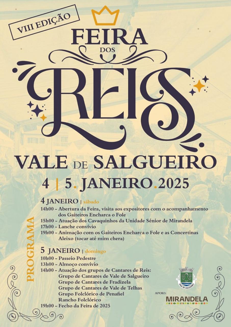 VIII Feira dos Reis de Vale de Salgueiro - 2025 - Não perca os tradicionais e singulares festejos