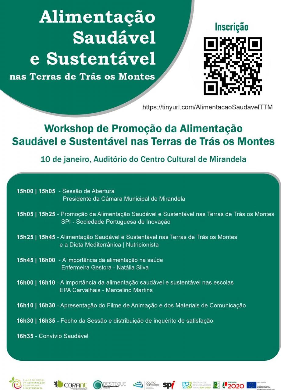 Workshop “ Promoção da Alimentação Saudável e Sustentável nas Terras de Trás-os-Montes”